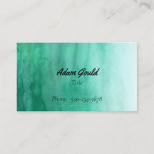 Gradient Blue Green Aquamarin Türkise Business Car