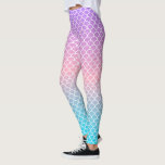 Gradient Blue Lila Mermaid Scales Leggings<br><div class="desc">Niedliche Zimmermädchen in blauen und lila Farbtönen.</div>