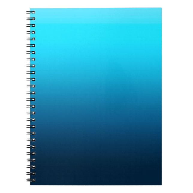 Gradient blue ombre notizblock (Vorderseite)