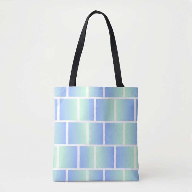 Gradient Blue Squares Tasche (Vorderseite)