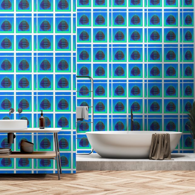 Gradient Blue Vessel Tapete (Badezimmer)