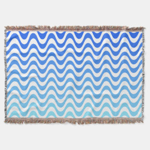 Gradient Blue Waves Decke