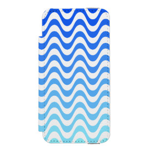 Gradient Blue Waves Incipio Watson™ iPhone 5 Geldbörsen Hülle