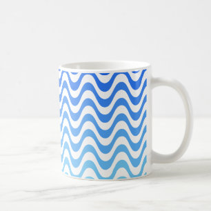 Gradient Blue Waves Kaffeetasse