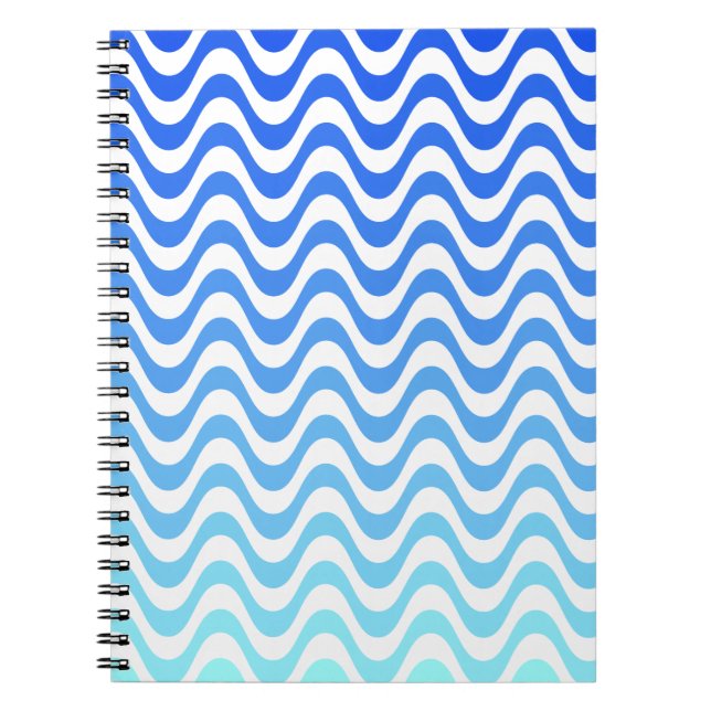 Gradient Blue Waves Notizblock (Vorderseite)