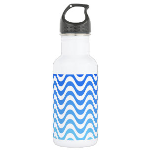 Gradient Blue Waves Trinkflasche