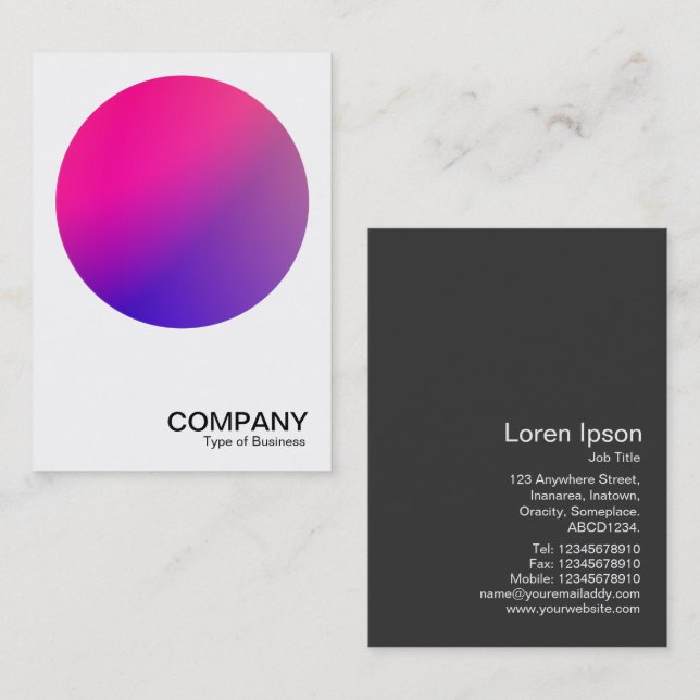 Gradient Circle v2 06 Visitenkarte (Vorne/Hinten)