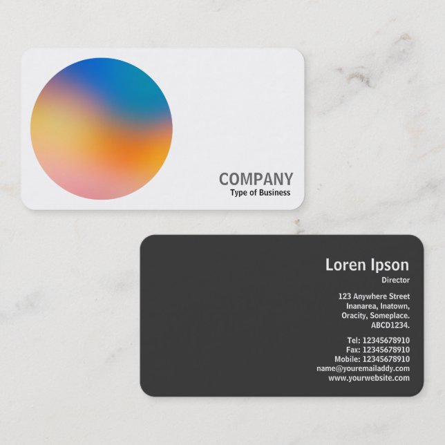 Gradient Circle v3 03 Visitenkarte (Vorne/Hinten)