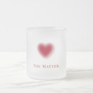 Gradient Coeur de verre givrée Mug