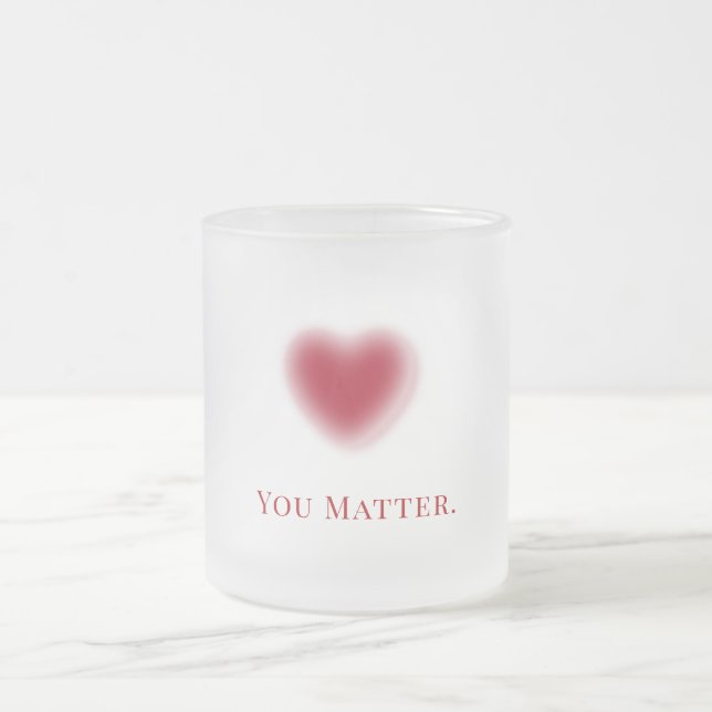 Gradient Coeur de verre givrée Mug (Centre)