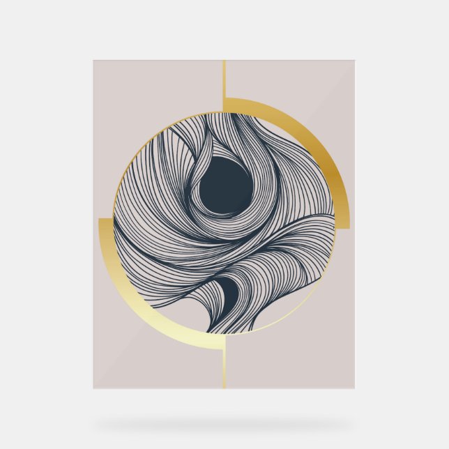 Gradient Contemporary Art Design Acrylschild (Vorderseite)