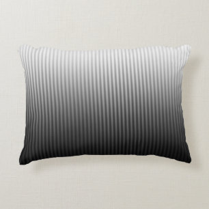 Gradient Cool Stylish Trendy Black & White Streife Dekokissen