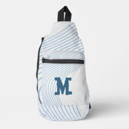 Gradient dynamic curve Abstract minimal Monogram Crossbody Bag