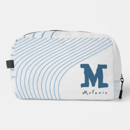 Gradient dynamic curve Abstract minimal Monogram  Waschbeutel