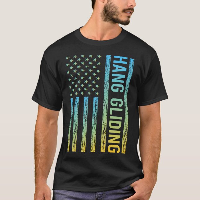 Gradient Flag 01 Hang Gliding Glider T-Shirt (Vorderseite)