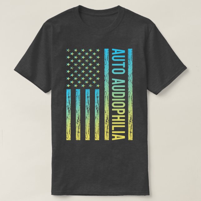 Gradient Flag 02 Auto Audiophilia Audiophile T-Shirt (Design vorne)