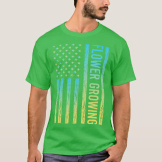 Gradient Flag 02 Blume Wachsende Blume Gartenbau T-Shirt
