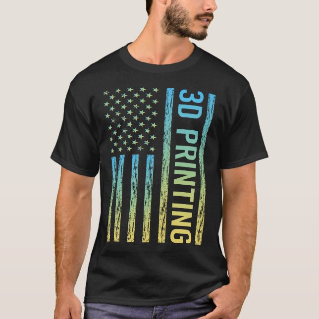 Gradient Flag 3D-Druck T-Shirt (Vorderseite)