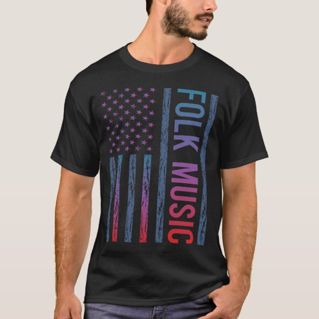 Gradient Flag Folksmusik T-Shirt (Vorderseite)