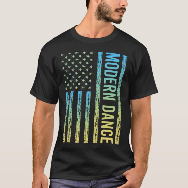 Gradient Flag Moderner Tanztänzer T-Shirt (Vorderseite)