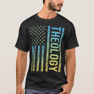 Gradient-Flag Theologie Theologe Theologe T-Shirt