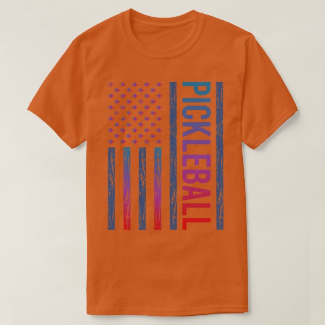 Gradient-Flagge Pickleball T-Shirt (Design vorne)