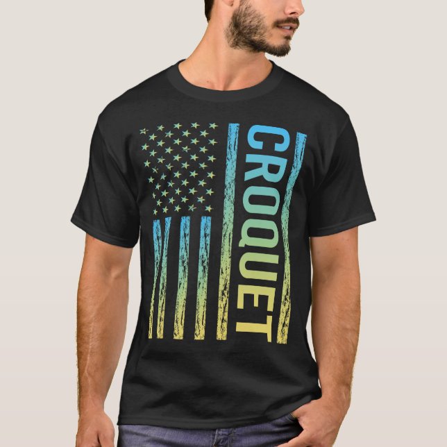Gradient-Flaggen-Croquet T-Shirt (Vorderseite)