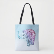 Gradient Floral Elephant