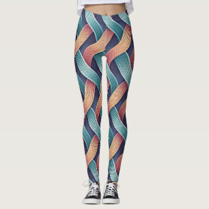 Gradient-Fluss-Illusion Nahtloses abstraktes 3D Leggings