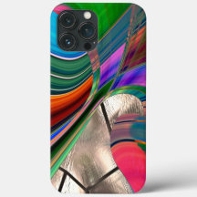 Gradient gebogene Streifen und metallische Scheibe