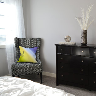 Gradient gelb grün Lavendel Name Throw Kissen