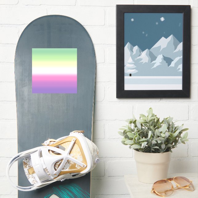 Gradient Genderfea Pride Flag - Genderdosflagge Aufkleber (Snowboard)