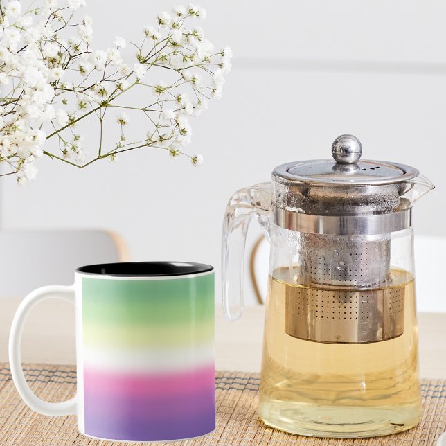 Gradient Genderfea Pride Flag - Genderdosflagge Zweifarbige Tasse (Von Creator hochgeladen)