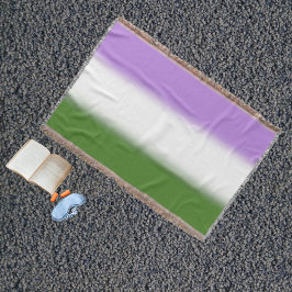 Gradient Genderqueer Pride Flag - Genderqueer Flag Decke