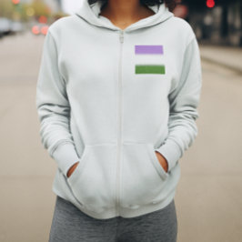 Gradient Genderqueer Pride Flag - Genderqueer Flag Hoodie