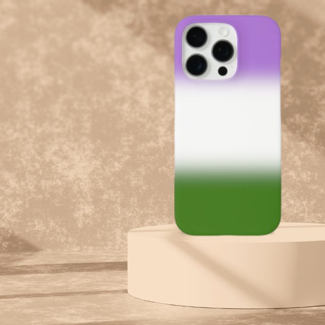 Gradient Genderqueer Pride Flag - Genderqueer Flag iPhone 16 Pro Hülle (Von Creator hochgeladen)
