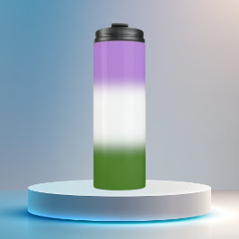 Gradient Genderqueer Pride Flag Thermosbecher