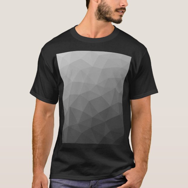 Gradient Geometric Mesh Pattern T-Shirt (Vorderseite)