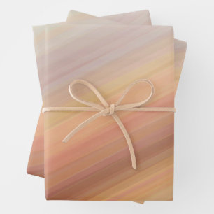 Gradient gestreiften Sonnenuntergang Orange Braune Geschenkpapier Set