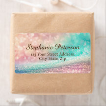 Gradient Glitzer Rainbow Bokeh Lieferadresse