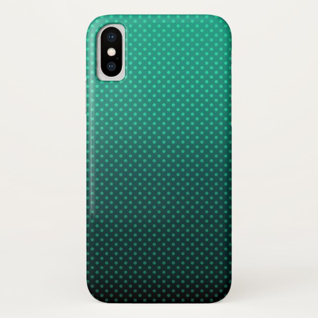 Gradient graue Polka Punkte drucken abstrakte Femi Case-Mate iPhone Hülle (Rückseite)