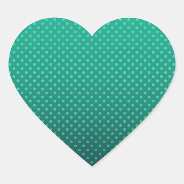 Gradient graue Polka Punkte drucken abstrakte Femi Herz-Aufkleber (Vorderseite)