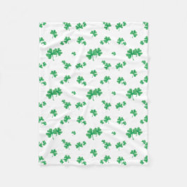 Gradient Green Irish Kleeblatt Pattern Fleecedecke