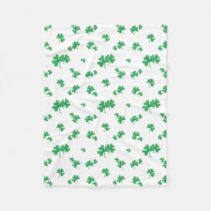 Gradient Green Irish Kleeblatt Pattern Fleecedecke