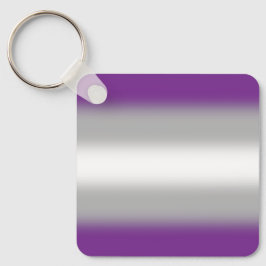 Gradient Greysexual Prilag - Graue Sexualflagge Schlüsselanhänger