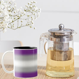 Gradient Greysexual Prilag - Graue Sexualflagge Zweifarbige Tasse