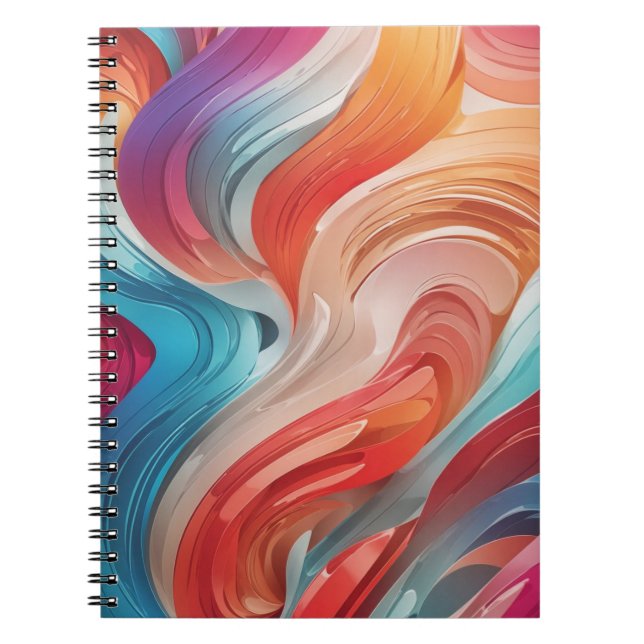 Gradient Grooves SpiralNotebook Notizblock (Vorderseite)