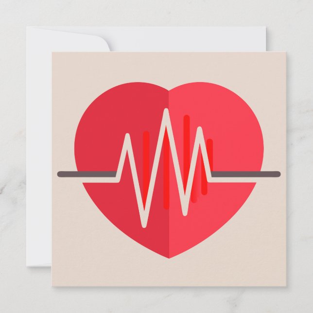 Gradient Heartbeats Einladung (Vorderseite)