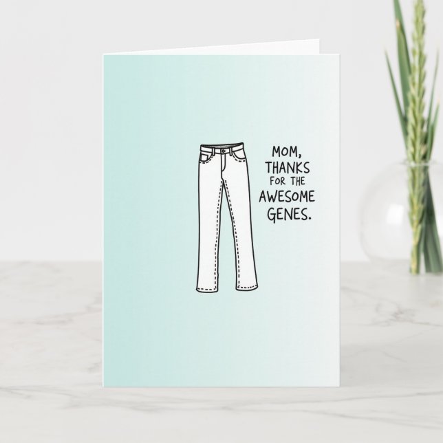 Gradient Jeans Mom Genes Karte (Vorderseite)