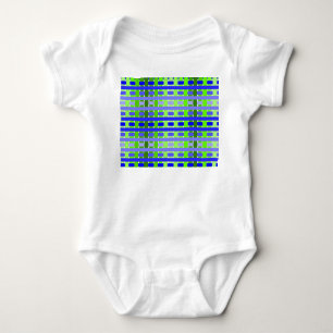 Gradient Kariert blau Baby Strampler